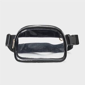 Transparent Belt Bag with Black Accents